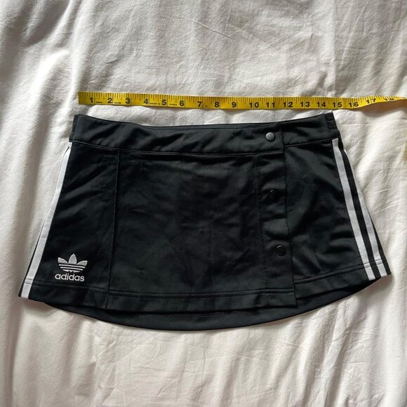 Adidas Black Mini Skirt with White Stripes - Picture 4 of 7